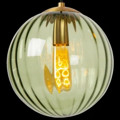 Ygo Hanglamp MONSARAZ 3Del. Glas Groen/Amber| Hanglampen
