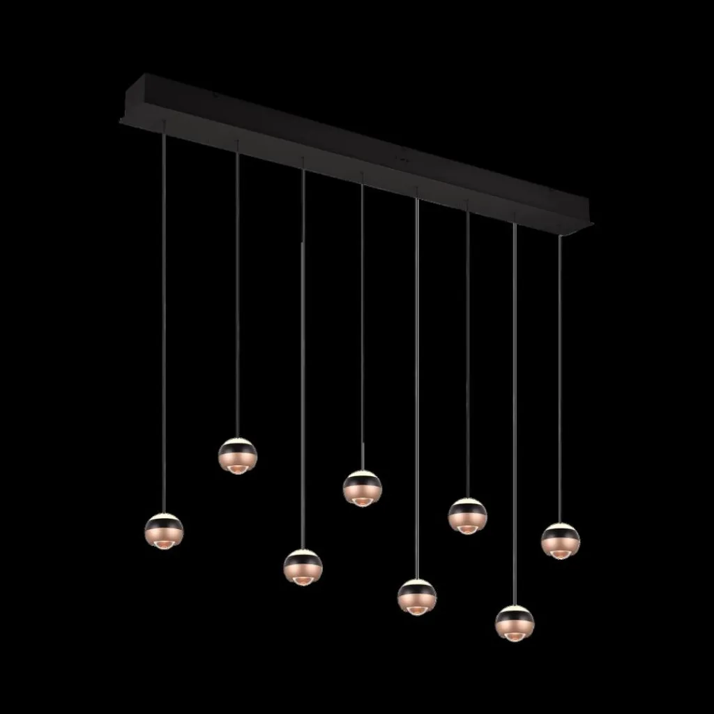 Ygo Hanglamp ORBIT 8Del. Zwart/Coffee| Hanglampen