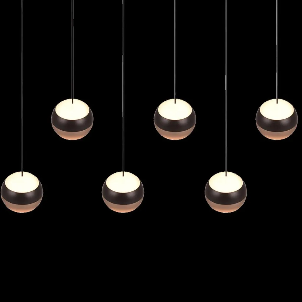 Ygo Hanglamp ORBIT 8Del. Zwart/Coffee| Hanglampen