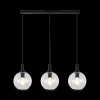 Ygo Hanglamp OSIRA 3Del. Zwart/Glas Helder| Hanglampen