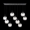 Ygo Hanglamp OSIRA 9Del. Zwart/Glas Helder| Hanglampen