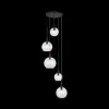 Ygo Hanglamp OSIRA Rnd 5Del. Zwart/Glas Helder| Hanglampen