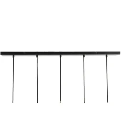 Ygo Hanglamp RAKEL 5Del. Ant. Brons/Glas Smoke| Hanglampen