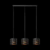 Ygo Hanglamp ROSAS 3Del. Lang Zwart/Goud| Hanglampen