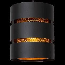 Ygo Hanglamp ROSAS 3Del. Rond Zwart/Goud| Hanglampen