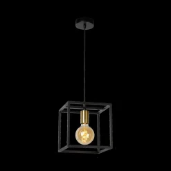 Ygo Hanglamp RUBEN 1Del. Zwart/Goud| Hanglampen