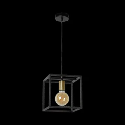 Ygo Hanglamp RUBEN 1Del. Zwart/Goud| Hanglampen