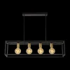 Ygo Hanglamp RUBEN 4-delig Zwart/Goud| Hanglampen