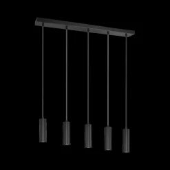 Ygo Hanglamp SOKA 5Del. Metaal Zwart| Hanglampen