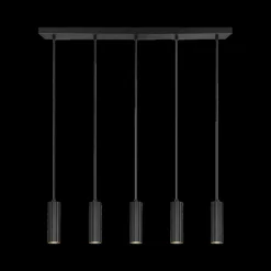 Ygo Hanglamp SOKA 5Del. Metaal Zwart| Hanglampen
