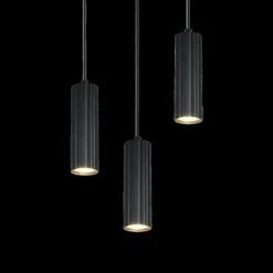 Ygo Hanglamp SOKA 3Del. Metaal Zwart| Hanglampen