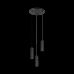 Ygo Hanglamp SOKA 3Del. Metaal Zwart| Hanglampen