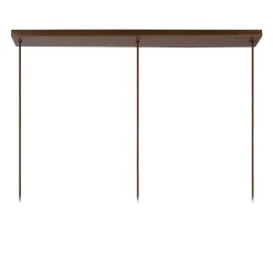 Ygo Hanglamp TOLEDO 3Del. Koper/Glas Amber| Hanglampen