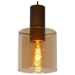 Ygo Hanglamp TOLEDO 3Del. Koper/Glas Amber| Hanglampen