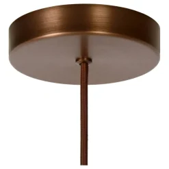 Ygo Hanglamp TOLEDO 1Del. Koper/Glas Amber| Hanglampen