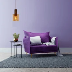Ygo Hanglamp TOLEDO 1Del. Koper/Glas Amber| Hanglampen