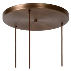 Ygo Hanglamp TOLEDO Rond Koper/Glas Amber| Hanglampen