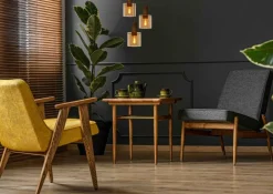 Ygo Hanglamp TOLEDO Rond Koper/Glas Amber| Hanglampen