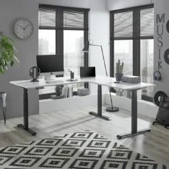 Ygo Hoekbureau Verstelbaar LIFT UP 180x177 Wit| Bureaus