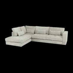 Ygo Hoeksalon ATLAS Greige Longchair Links B327| Hoeksalons