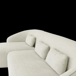 Ygo Hoeksalon AUGUST Cream Longchair Links B293| Hoeksalons