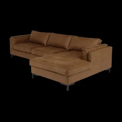 Ygo Hoeksalon AXEL Longchair Rechts Cognac| Hoeksalons