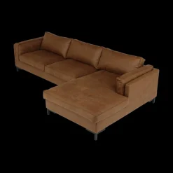 Ygo Hoeksalon AXEL Longchair Rechts Cognac| Hoeksalons