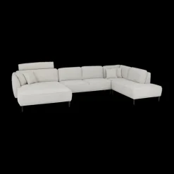 Ygo Hoeksalon CALABRIA Grijs Longchair Links B396| Hoeksalons