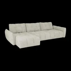 Ygo Hoeksalon CARPO Semona Greige Longchair Links B337| Hoeksalons