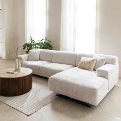 Ygo Hoeksalon KOKOMO Longchair Rechts Cream| Hoeksalons