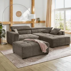 Ygo Hoeksalon LORETO Donkergrijs B283-L231| Hoeksalons