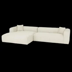 Ygo Hoeksalon LUNES Longchair Links Ivory| Hoeksalons