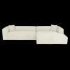 Ygo Hoeksalon LUNES Longchair Rechts Ivory| Hoeksalons
