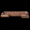 Ygo Hoeksalon PASTEL Longchair Rechts Cognac| Hoeksalons
