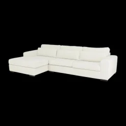 Ygo Hoeksalon PLUSS Longchair Links Wit| Hoeksalons