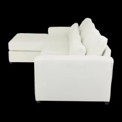 Ygo Hoeksalon PLUSS Longchair Links Wit| Hoeksalons