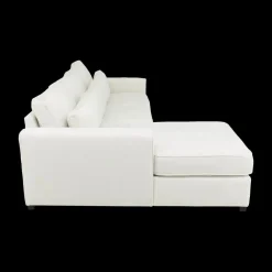 Ygo Hoeksalon PLUSS Longchair Links Wit| Hoeksalons