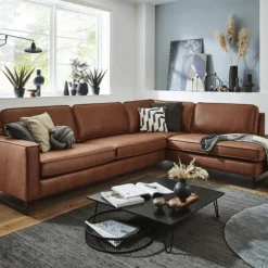 Ygo Hoeksalon VIDA Hoek Links Cognac| Hoeksalons