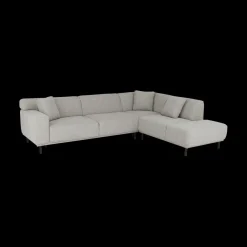 Ygo Hoeksalons QUILLO Zithoek Rechts Grijs B230| Hoeksalons