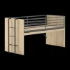 Ygo Hoogslaper DIEWKE Uitschuifbaar Bureau Eik 90x200| Slaapkamer|Bedden