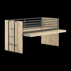 Ygo Hoogslaper DIEWKE Uitschuifbaar Bureau Eik 90x200| Slaapkamer|Bedden