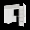 Ygo Hoogslaper incl. bureau/kleerkast LEVI White| Slaapkamer|Bedden