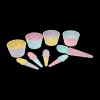 Ygo Ijspotjes CREAMY 9Del. met Lepels/Schepper| Kookaccessoires|Keukenaccessoires