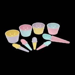 Ygo Ijspotjes CREAMY 9Del. met Lepels/Schepper| Kookaccessoires|Keukenaccessoires