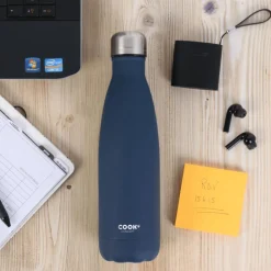 Ygo Isoleerfles COOK 50cl Inox Blauw| Koffie & Thee|To Go