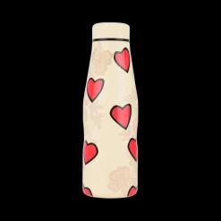 Ygo Isoleerfles DAMYAN 500ml Tender Hart Beige/Rood| Koffie & Thee|To Go