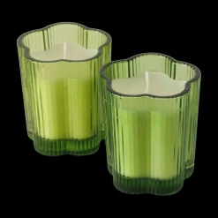 Ygo Kaars FIHONA Bloemvorm Glas Groen Ass.| Woondecoratie