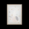 Ygo Kader BUNNY Grijs/roze| Decoratieve Accessoires