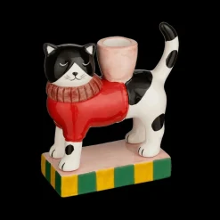 Ygo Kandelaar BENZEL Kat Trui Rood| Kerst