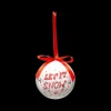 Ygo Kerstbal LET IT SNOW Wit/Rood| Woondecoratie|Kerst